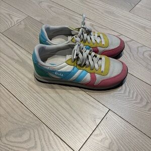 Gola Women's Pink, Yellow, and Blue Sneakers